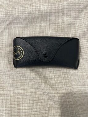 NWOT Ray-Ban Black Eyewear Case with Gold Logo